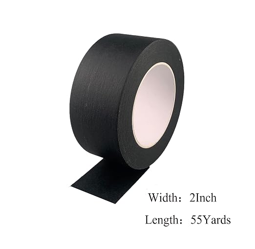 2 Inch Black Wide Masking Tape, 2 Inch X 55 Yard | Black Painters Tape