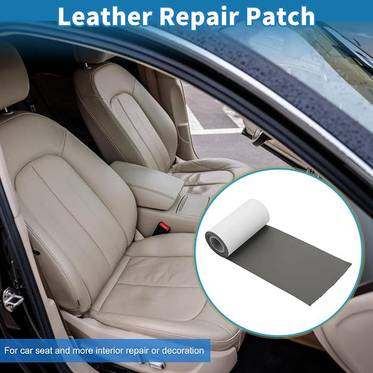 Self Adhesive Leather Repair Patch Strong Stickiness 3.1"x60" Leather Repair Tape PU Leather Gray 1 Pcs