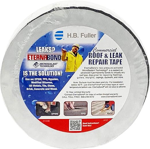 EternaBond RoofSeal White 2" x50' MicroSealant UV Stable RV Roof Seal Repair Tape | 35 mil Total Thickness - EB-RW020-50R - One-Step Durable, Waterproof and Airtight Sealant