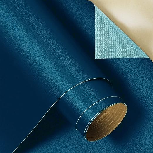 Oversized Self Adhesive Leather Repair Tape for Furniture,17.7 x 78.8inches Durable Self-Adhesive Vinyl Repair Kit, Adhesives Leather Repair Patch for Sofas, car Seats,Bags, Armchair Tear(Navy Blue)