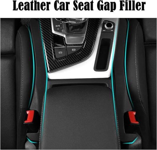 Car Seat Gap Filler Universal Fit Orgaziner for Car, SUV, Truck to Fill The Gap Between Side Seat and Console Stop Cellphone, Wallet, Keys, Coins from Dropping, 2 Pack (Black)