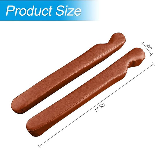 Mandark Car Seat Gap Filler, 2PCS Leather Vehicle Gap Stopper to Fill Between Seat and Console, Automotive Crevice Plug Blocker Accessories from Dropping, Universal for SUV, Sedan, Truck (Orange)