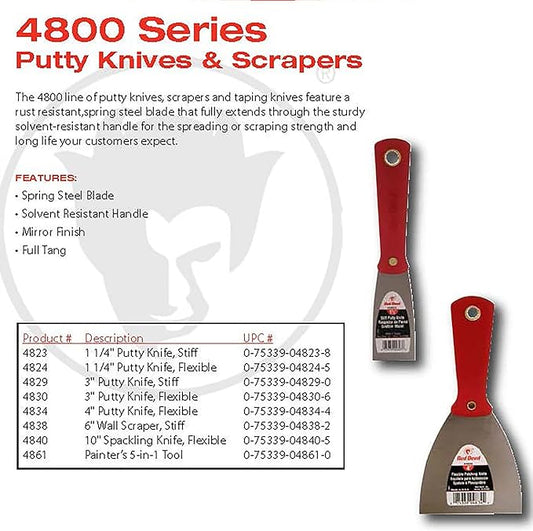 Red Devil 4834 4" 4" Flex Taping Knife