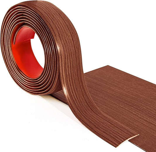 Art3d 4 FT Self Adhesive Vinyl Floor Transition Strip, Laminate Floor Strip Floor Flat Divider Strip for Joining Floor Gaps,Carpet Threshold Transition,Floor Tiles(1.57in, Cherry)