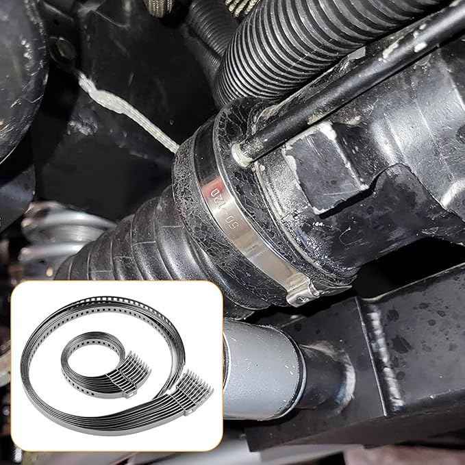 20PCS Car CV Boot Clamp Kit, Stainless Steel Vehicle 10PCS Small & 10PCS Large Hose Clamps, Adjustable Auto Drive Shaft Joint Axle Boot Crimp Clamps, Universal For SUV Truck RV