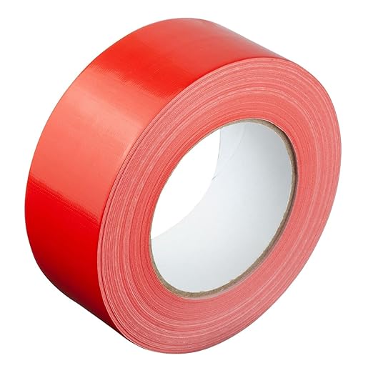 GTSE Red Duct Tape, 2 Inches x 55 Yards (164 ft), Heavy Duty, Waterproof Repair Tape for Indoor or Outdoor Use, 3 Rolls