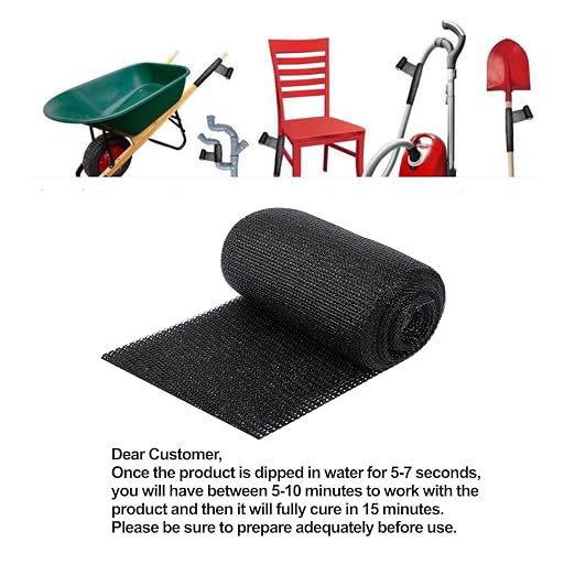 AMI-ZUHE Fiberglass Repair Kit PVC Pipe Simple Tools Furniture Wooden Handle Repair Quick Curing Repair Winding Tape, 181 x 4.02 x 0.02 inch, Black