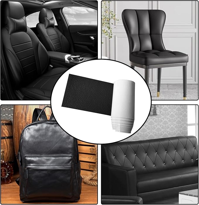 Black Self-Adhesive Leather Repair Patch Leather Repair Tape for Furniture 4x63 Excellent Adhesion Leather Repair Patch Self Adhesive for Car Seat Couch Motorcycle Seat