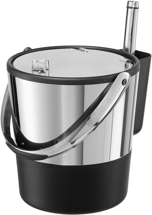 Oggi Insulated Ice Bucket with Lid and Stainless Steel Wine Cooler