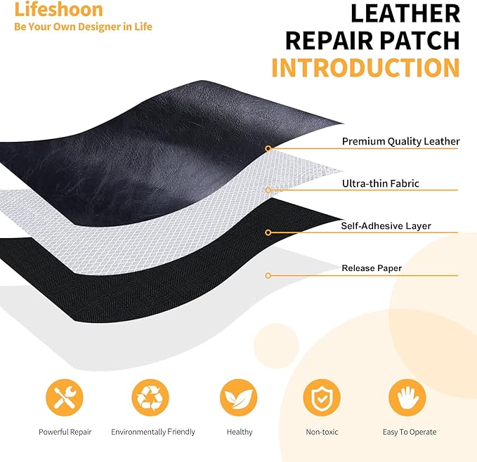 Leather Repair Patch, 17X158 Inch Glossy Self Adhesive Leather Repair, Large Vinyl Patch Tape for Couches, Furniture, Car Seats, Cabinets, Wall, Handbags (17X158 Inch, Coffee)