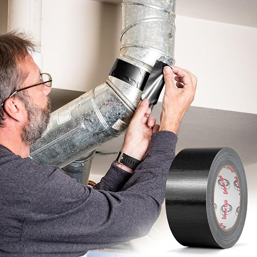 Professional Heavy-Duty Duct Tape 2 Inches x 30 Yards, 3 Pack Waterproof Cloth Gaffer Tape for Indoor/Outdoor Use, Repairs, Bundling, Sealing & DIY, Black