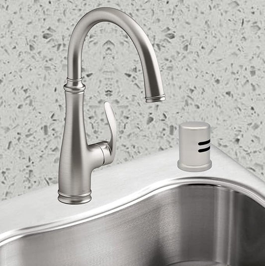 Stainless Steel Dishwasher Air Gap Cover only, Skirted, Replacement air gap dishwasher,Solid Brass,Stainless Steel Finish