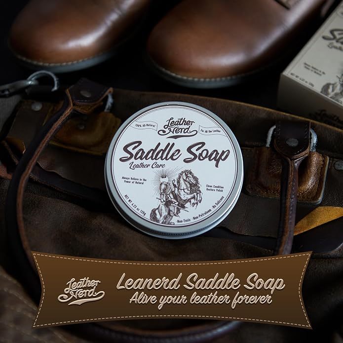 Saddle Soap for Leather,Leather Nerd Leather Cleaner Conditioner for Boots