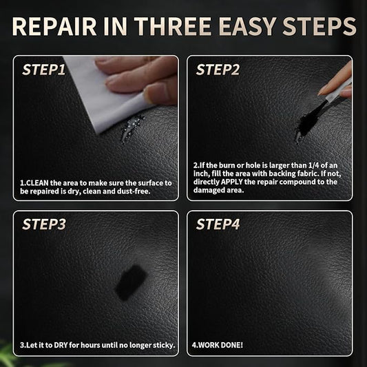 2026 New Advanced Leather Repair Gel, Upgrade Leather Repair Kit for Car Seat Vinyl Repair Kit, Professional Leather Repair Coloured Cream Gel, Multifunctional Couch and Jacket Repair Kit (A04)