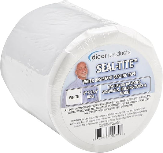 Dicor 522TPO-4125-1C Seal-Tite RV, Trailer, Motorhome Sealing Repair Tape - 4" x 12.5' Roll - White