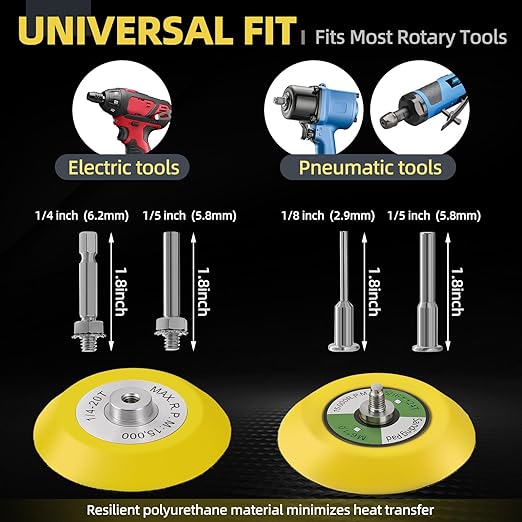 191Pcs 3 Inch Sanding Disc Drill Polishing Kit Sanding Attachment Assorted 60-10000 Grit, Wet Dry Silicon Carbide Hook & Loop Sandpaper with Sanding Pads and Soft Foam Buffering Pad for Car Wood Metal
