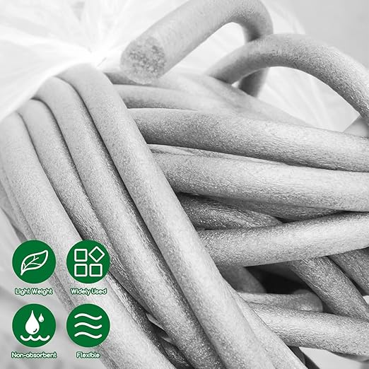 Foam Backer Rod for Gaps Concrete Crack Filler Joints Foam Gap Filler Caulk Saver Backing Rod Concrete Filler Rope (Grey, 1 Inch x 10 Feet)