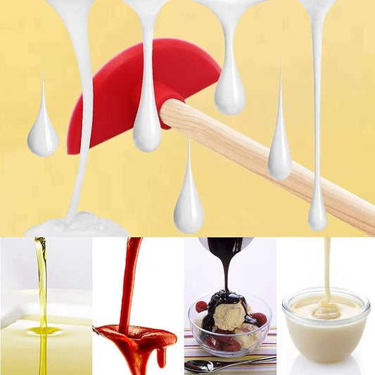 ddLUCK Silicone Bottle Scraper - Reusable Aid to Get The Every Drop, Silicone Every Drop Spatula - 35cm/14" Long Handle Clean Tools (2 Pcs)