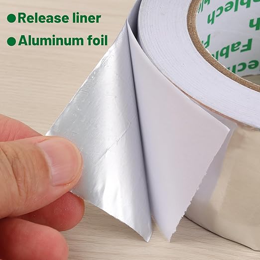 Aluminum Foil Tape, Heavy Duty 3.2mil Thick, 3 Inch x 55 Yards (165ft), High Temperature Resistant, Waterproof, for HVAC Duct Sealing, Metal Repair & Insulation