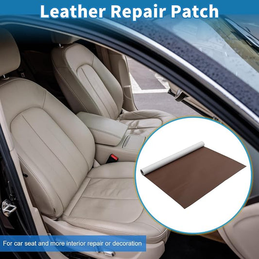 Self Adhesive Leather Repair Patch Strong Stickiness 19.6"x53.9" Leather Repair Tape PVC Faux Leather Light Brown 1 Pcs