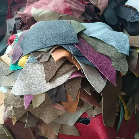 Leather Scraps, 0.8-1.4mm (2-3.5oz) Thick Genuine Cowhide Scraps, Leather Scrap for Tools/Crafts/DIY, Mixed Colors,Leather for Crafting (Thin,1500 Grams)