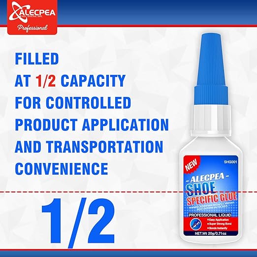 ALECPEA 2Pack 20g Shoe Glue - Ultimate Strength Adhesive for for Soles Boots Sneakers Heels Hiking Shoes Leather Handbags - Quick Set in 15 Seconds
