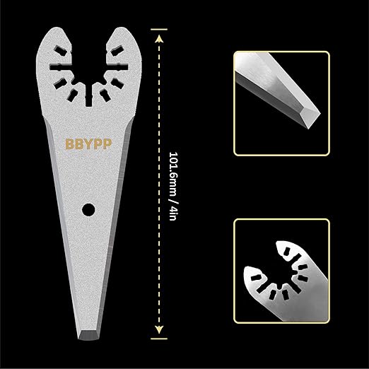5pcs Tapered Sealant Cutting Blade, Oscillating Tool Caulk Removal Blade to Remove Paint Caulk Adhesive Sealant