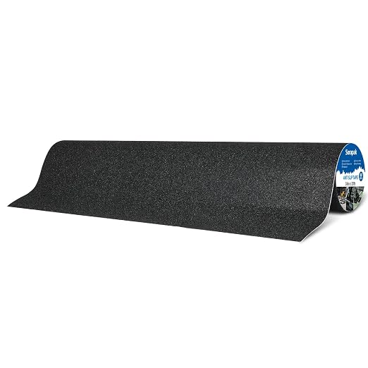 Extra Wide 36in x 20ft Black Anti Slip Tape, 80 Grit Waterproof Non Skid Grip Tape Roll for Ramps, Decks, Boat Decks, Warehouse Floors, Garages, Indoor & Outdoor Use