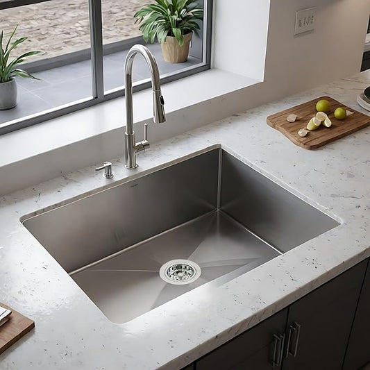 Westbrass D214-05 3-1/2" Post Style Large Kitchen Sink Basket Strainer, Polished Nickel