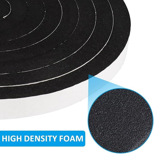 DGSL Foam Insulation Tape, 1/2In x 1/4In x 10ft Weather Stripping Door Seal Strip for Doors and Windows,Sliding Door, Soundproofing Door Seal,Weatherstrip,Air Conditioning Seal Strip