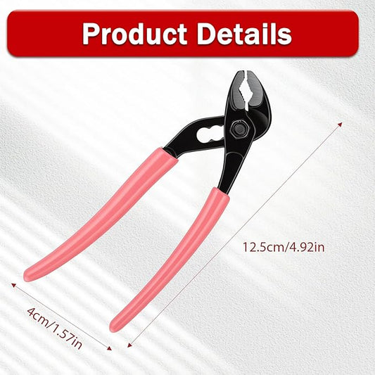 Water Pump Pliers, 5 Inch Fast Adjustable Pliers V-Jaw Tongue and Groove Plier Wrench Quick Release Tongue and Groove Plier for Water Pump,Home Repair,Plumbing,Gripping,Nuts,Bolts,Pipe,Fittings