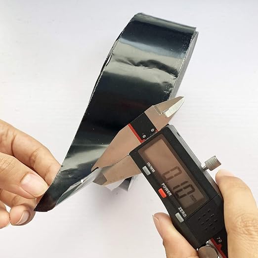 LLPT Aluminum Black Foil Tape 2 Inches x 55 Yards 3.94 Mil | Industrial Grade, Extra Thick, Strong Adhesive, No Residue, Weather Resistant for HVAC Sealing Hot Cold Air Pipe Metal Repair