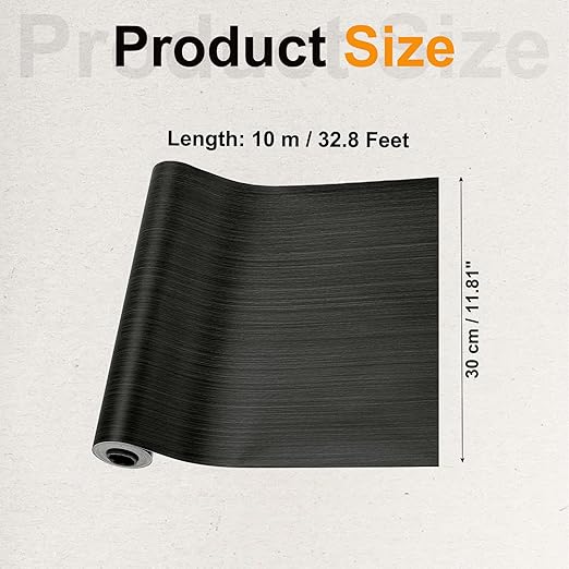 PATIKIL Wood Grain Tape 12" x 32 ft, Self-Adhesive Wood Texture Repair Tape Realistic Wooden Effect Patch for Furniture Cabinets Floor Walls, Black Wood Grain