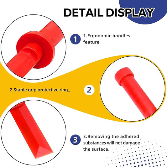 4Pcs Plastic Chisel Scraper Set Include - 3/4" & 7/8" & 1" & 1-1/2", Plastic Scraper Tool Car Chisel Scrapes Remover Tool for Removing Debris Film Adhesives