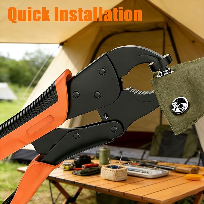 385 PCS Snap Fastener Tool Kit with Snap Buttons for Fabric, Boat Cover, Canvas Tarp, Leather, Clothing, Heavy Duty Snap Setter Tool, Metal Snap Buttons with Fastener Pliers Kit, 100 Sets 4 Color