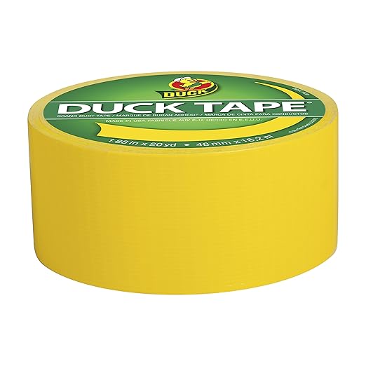 Duck 1304966 Tape, Yellow Sunburst, 1.88" x 20 Yards, Single Roll