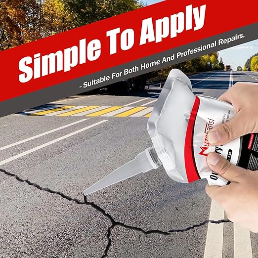 Asphalt Crack Filler,Concrete Crack Sealant,Asphalt Self-Leveling Cement Filler for Driveways, Walls, Patios, Garage Floors – Quick-Dry, Strong Bond(2 PCS)