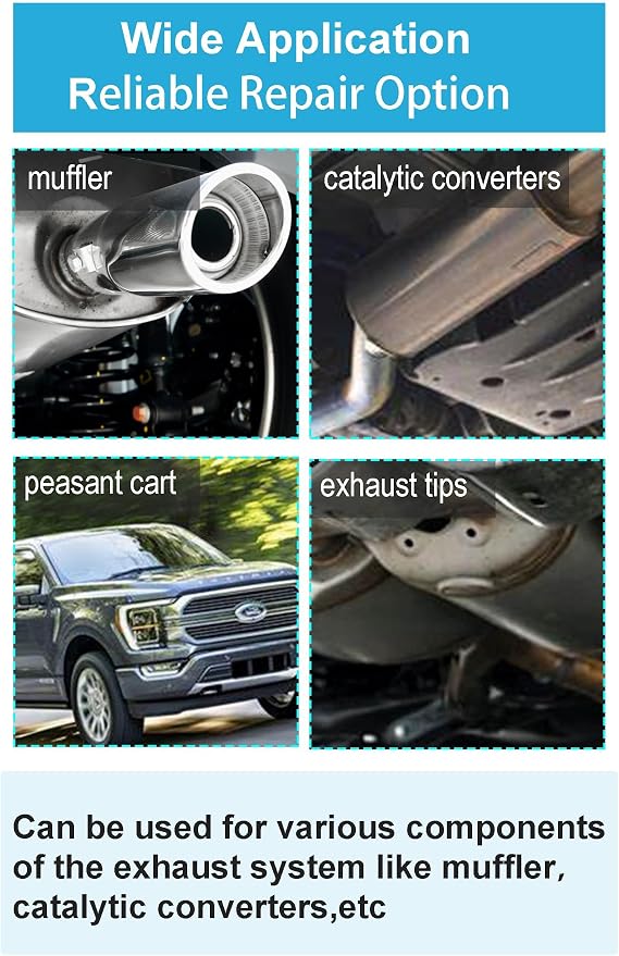 3.0 Inch Exhaust Clamps,DecoHongDi Lap Joint Exhaust Band Muffler Pipe Repair 304 Stainless Steel 2 Packs
