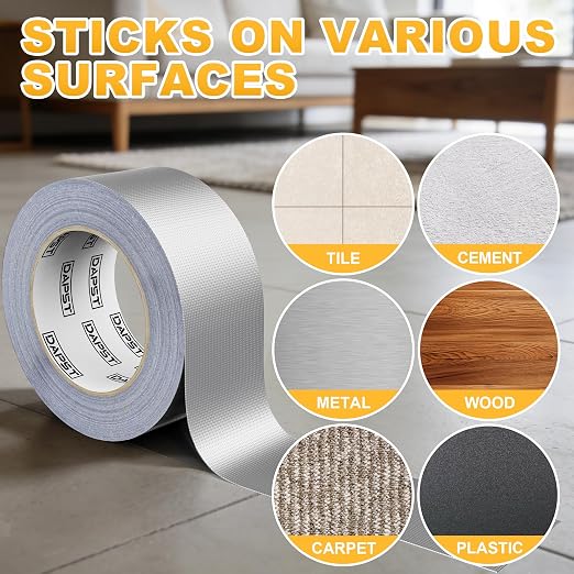 12-Pack Silver Heavy Duty Duct Tape Strong Adhesive, 2 Inch x 360 Yd Total, Duct Heavy Duty Waterproof All Weather Gray Duct Tape, Duct Tape Bulk for Outdoor Use