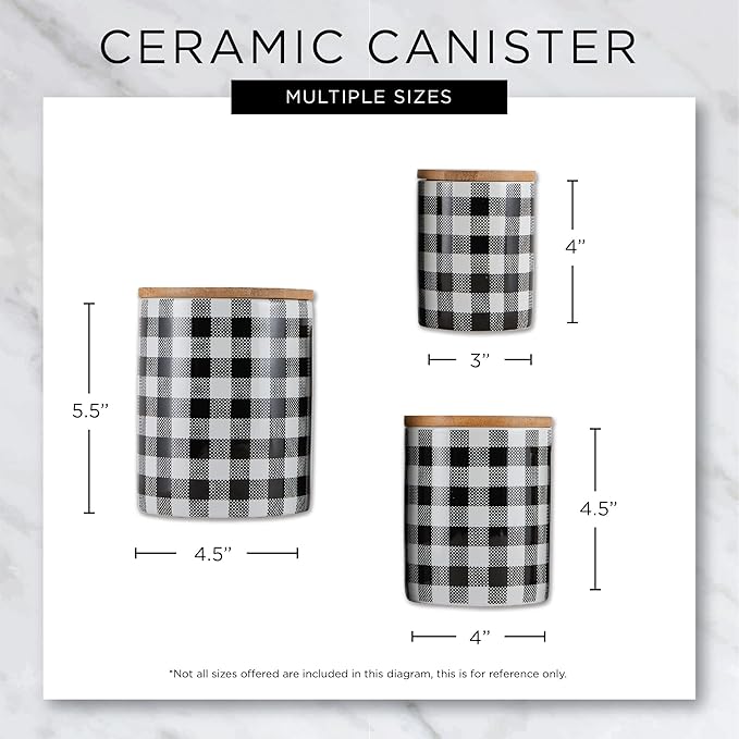 DII Kitchen Accessories Retro Collection, Ceramics, Canister Set, Red, 3 Piece