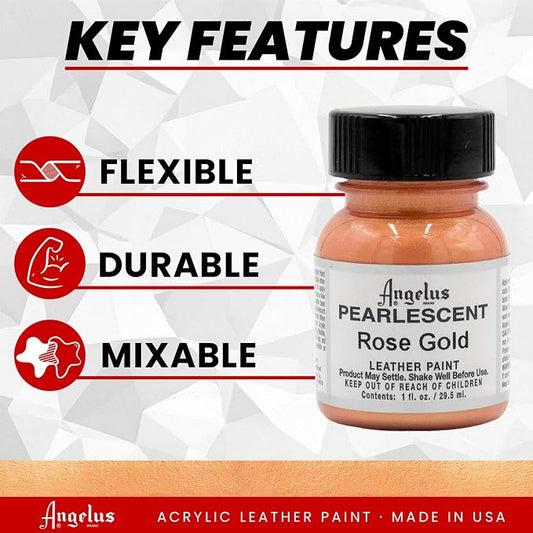 Angelus 1 oz Leather Paint, 1 Fl Oz (Pack of 1), Rose Gold