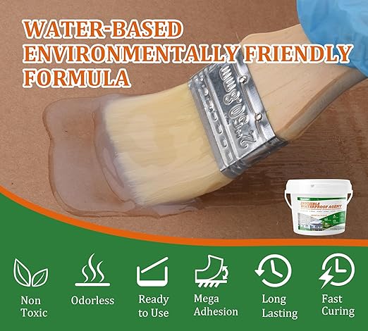 Waterproof Sealant 35oz, Transparent Waterproof Coating for Roof, Floor, Bathroom, Wall, Window, Concrete, Invisible Water Proof Agent for Repairing Leaks, Indoor & Outdoor Waterproofing Adhesive
