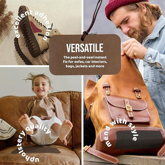 MASTAPLASTA Original Leather Repair Tape - Tan 47.5in x 12in (120 x 30cm). Upholstery-Quality. Quick and Easy Leather Repair Patch Self Adhesive for Couch, Leather Patches for Car Seats