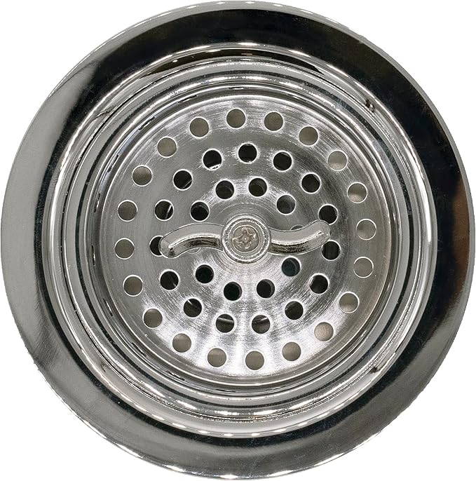 Westbrass A213-05 3-1/2" Wing Nut Twist Style Large Kitchen Sink Basket Strainer, Polished Nickel