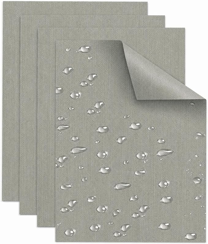 Canvas Repair Patches, Heavy Duty Waterproof Self-Adhesive Fabric Repair Tape for Tent, Sofa, Boat Covers, Chairs, Awning & Camping Outdoor Gear, 7.87"x5.9", Grey