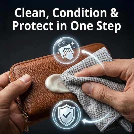 Leather Hero 2-in-1 Purse Cleaner & Conditioner – Leather Cream for Handbags, Designer Bags, Faux & Saffiano Leather – Non-Greasy, Won’t Darken, Safe for Purses, Jackets & More