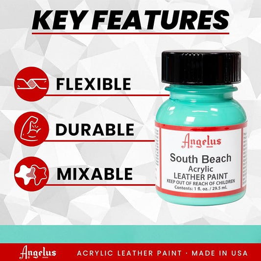 Angelus Acrylic Leather Paint, 1 oz, South Beach