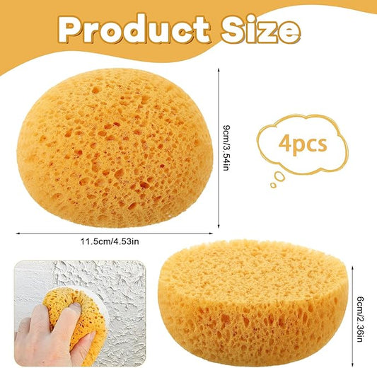 Molain 4 PCS Knockdown Texture Sponge, Orange Peel Texture Sponges for Patch Repair Ceiling Drywall Wall Knockdown Texture Tool Clay sponges for Pottery Cleaning