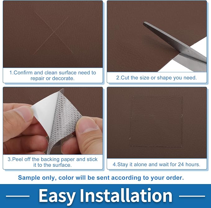 Self Adhesive Leather Repair Patch Strong Stickiness 19.6"x27.5" Leather Repair Tape PVC Faux Leather Light Brown 1 Pcs