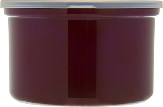 Carlisle FoodService Products Classic Round Storage Container Crock with Lid for Kitchen, Restaurants, Home, Plastic, 1.5 Quarts, Brown, (Pack of 6)